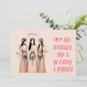 Wees mijn bruidsmeisje save the date (Staand voorkant)