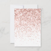 Wees mijn bruidsroze glitter aardehouder bedankkaart (Achterkant)