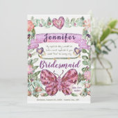 Wees mijn dienstmeisje met hart kaart (Staand voorkant)