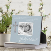 Wees mijn godfather-voorstel Blauwe Memorial Foto Fotoplaat