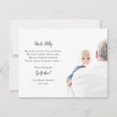 Wees mijn godfather-voorstel Fotouitnodiging Kaart (Voorkant)