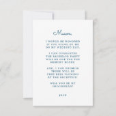 Wees mijn Groomsman Kaart - Grappig (Achterkant)