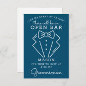 Wees mijn Groomsman Kaart - Grappig (Voorkant / Achterkant)