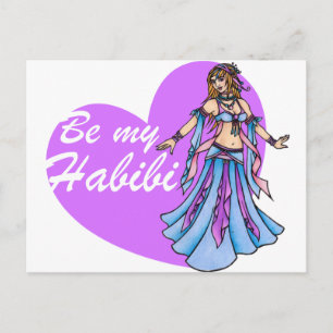 Wees mijn Habibi Belly Dancer Briefkaart