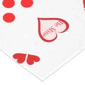 Wees mijn hartspokken rood roze korte tafelloper (Hoek)