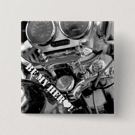 Wees mijn Hero! Vrroom! Knoop Vierkante Button 5,1 Cm (Voorkant)