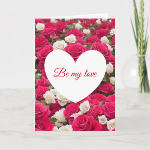 Wees mijn liefde - Bed of Roses Valentijnskaart Feestdagen Kaart