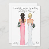 Wees mijn Maid of Honor Aankondiging (Voorkant / Achterkant)