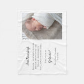 Wees mijn peetmoeder voorstel foto fleece deken (Voorkant)