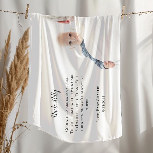 Wees mijn peetvader dank u foto fleece deken