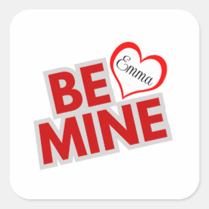 Wees mijn Schattigee hart Valentijnsdag Vierkante Sticker