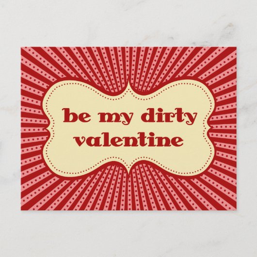 Wees mijn smerige Valentijn Feestdagenkaart (Voorkant)