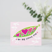 Wees mijn Sweet Pea Valentijn Briefkaart (Staand voorkant)