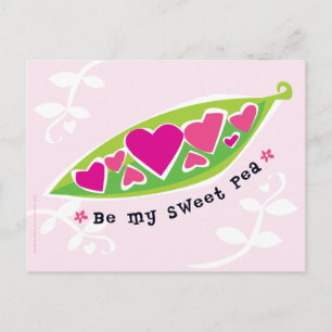 Wees mijn Sweet Pea Valentijn Briefkaart