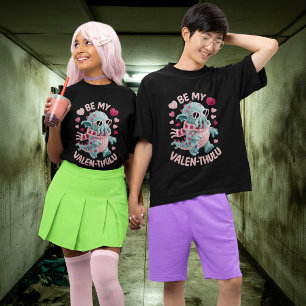 Wees mijn Valen-thulu Cthulhu Valentijnsdag T-shirt