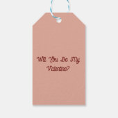 Wees mijn valentijn cadeautje label cadeaulabel (Achterkant)