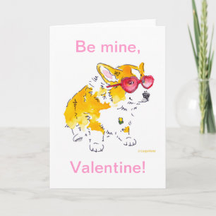 Wees mijn, Valentijn! Corgi-kaart Feestdagen Kaart