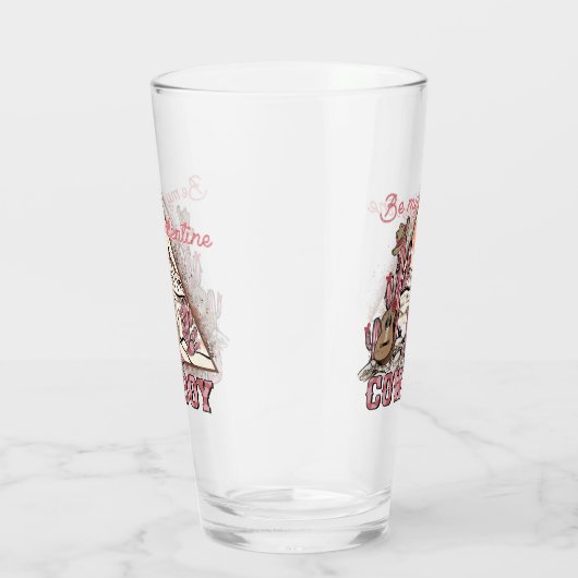 Wees mijn Valentijn Cowboy | Romantische Westerne  Glas (Rechts)
