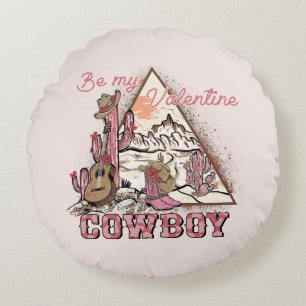 Wees mijn Valentijn Cowboy Romantische Westerne Rond Kussen