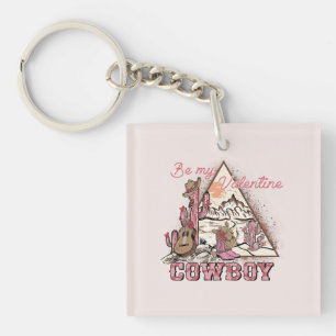 Wees mijn Valentijn Cowboy Romantische Westerne Sleutelhanger