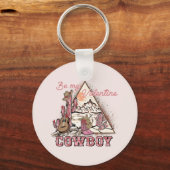 Wees mijn Valentijn Cowboy Sleutelhanger (Voorkant)