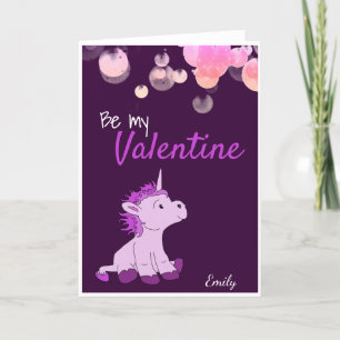 Wees mijn Valentijn Cute Unicorn Valentijn Day Feestdagen Kaart