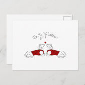 Wees mijn Valentijn Dachshund Briefkaart (Voorkant / Achterkant)