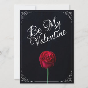 Wees mijn Valentijn - Donkere Rode Roos