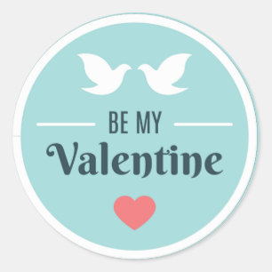 Wees mijn Valentijn Doves ID1086 Ronde Sticker