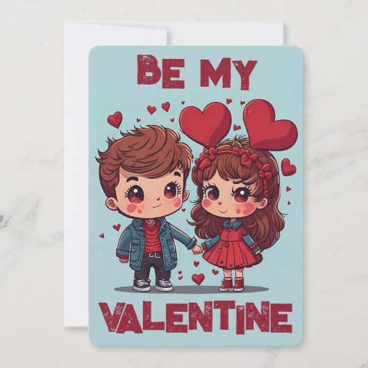 Wees mijn Valentijn Feestdagenkaart (Voorkant)