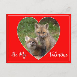 Wees mijn Valentijn Foxes Briefkaart