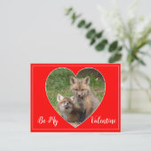 Wees mijn Valentijn Foxes Briefkaart (Staand voorkant)