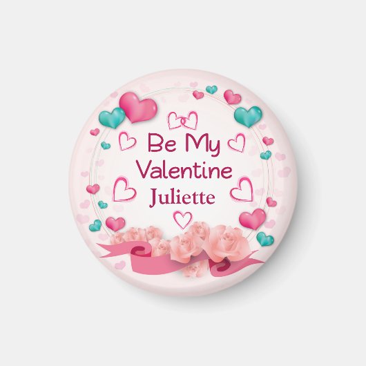 Wees Mijn Valentijn Gepersonaliseerde Magnet Magneet (Voorkant)