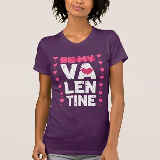 Wees mijn Valentijn hart T-shirt (Voorkant)