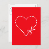 Wees mijn Valentijn Heb mijn hart op rood Feestdagenkaart (Voorkant / Achterkant)