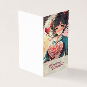 Wees mijn Valentijn in Manga-stijl 31470 Kaart