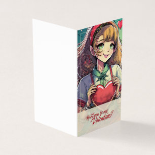 Wees mijn Valentijn in Manga-stijl 33419 Kaart