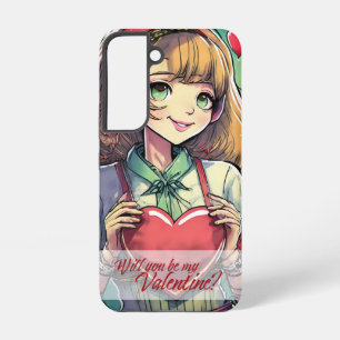 Wees mijn Valentijn in Manga Stijl 33419 Samsung Galaxy Hoesje