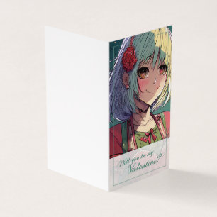 Wees mijn Valentijn in Manga-stijl 33420 Kaart