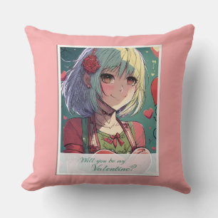 Wees mijn Valentijn in Manga-stijl 33420 Kussen