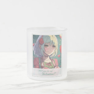 Wees mijn Valentijn in Manga-stijl 33420 Matglas Koffiemok