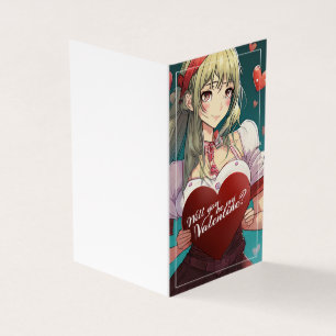 Wees mijn Valentijn in Manga-stijl 33893 Kaart
