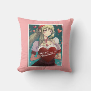 Wees mijn Valentijn in Manga Stijl 33893 Kussen