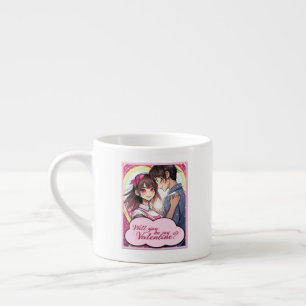 Wees mijn Valentijn in Manga-stijl 58477 Espresso Kop