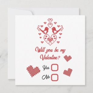 Wees mijn Valentijn, je doet mijn hart smelten Rod Kaart