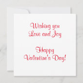 Wees mijn Valentijn Kant Hart Kaart (Achterkant)