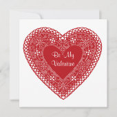 Wees mijn Valentijn Kant Hart Kaart (Voorkant)