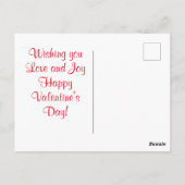 Wees mijn Valentijn  kanten hart Briefkaart (Achterkant)