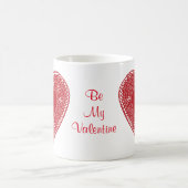 Wees mijn Valentijn kanten hart Koffiemok (Center)