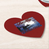 "Wees mijn Valentijn" Kartonnen Onderzetters (Gekanteld)